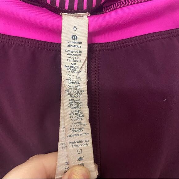 LULULEMON • Plum + Raspberry Glo Light Groovy Run Shorts - Picture 3 of 5